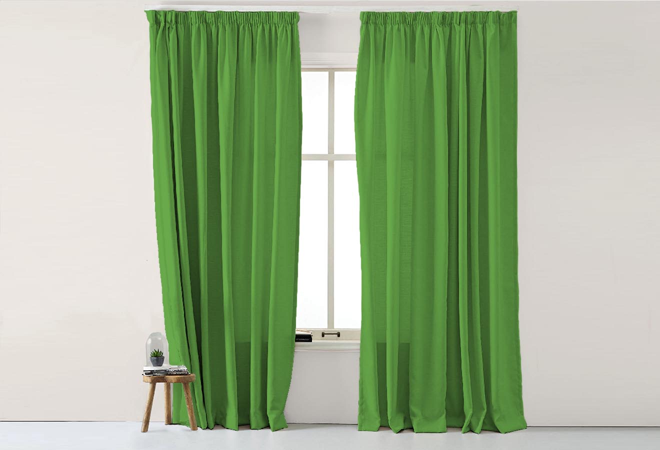 Latest Range Of Green Plain Door Curtains Online Dstory